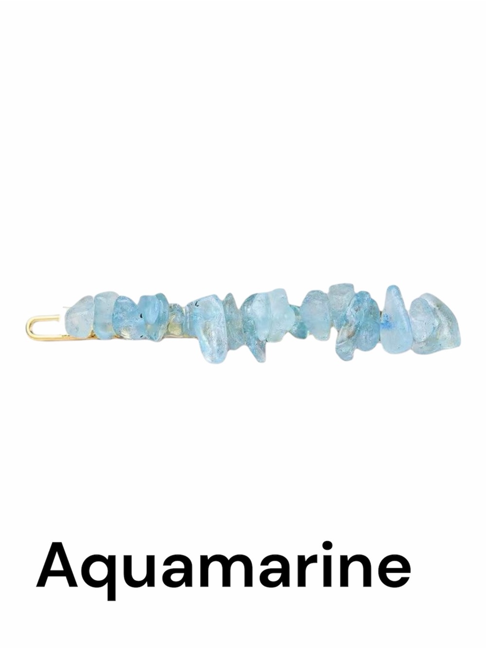 Natural Gemstone Chip Hair NWT Pick 1 - Picture 2 of 6